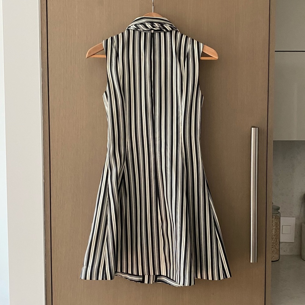 McQ Alexander McQueen striped mini dress with neck tie - Picture 6 of 9